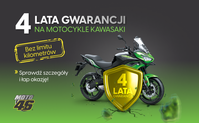 4 Lata gwarancji na motocykle Kawasaki - Newsy