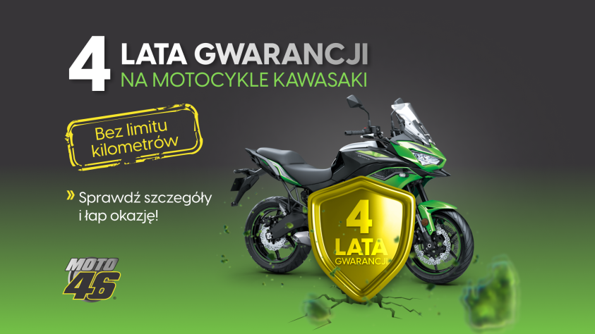 4 Lata gwarancji na motocykle Kawasaki - Newsy